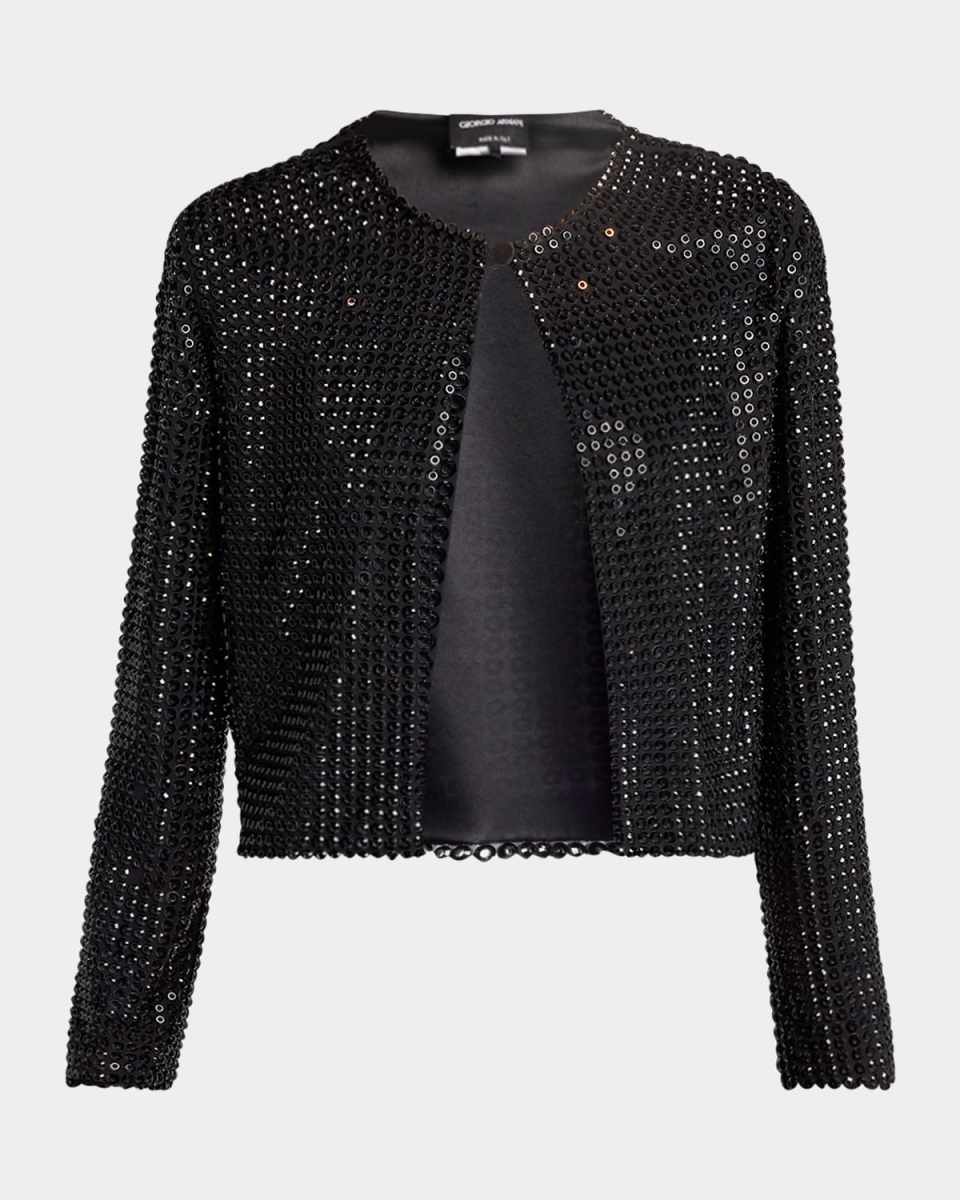 Embroidered Silk Topper Jacket